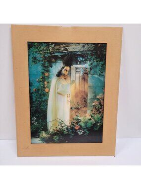 3D Lentograph Victor Anderson Christ at Hearts Door Jesus 20 x16 Religious 1960s
